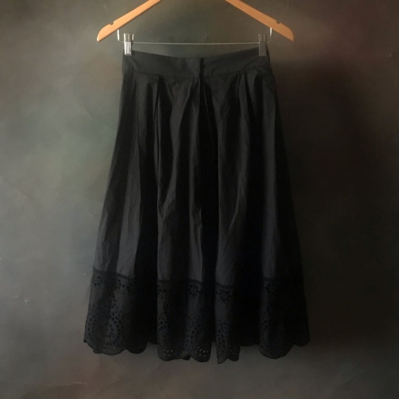 Marc Jacobs Cotton Poplin Full Skirt Eyelet Trim - Picture 5 of 8